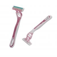 China Pink And White New Razor Shaver , Trimmer Blade Disposable Shaving Razor factory