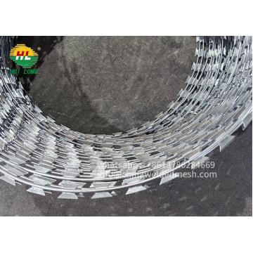 Quality Wholesale Concertina Spiral Razor Blade Wire Fence Razor Barbed Wire Alambre De for sale