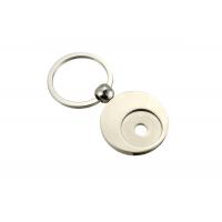 Quality Metal Personalised Shopping Trolley Coin Keyring Car Round Zinc Alloy for sale