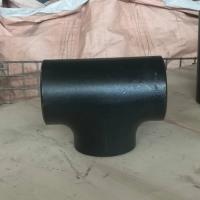 Quality Black Color 6" Sch 40 Seamless Equal Tee A234 WPB Carbon Butt Welding ASTM for sale