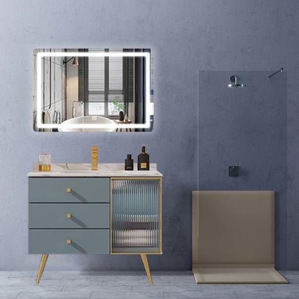 Quality Modern Bathroom Cabinet With Mirror Waterproof Floor Mounted for sale