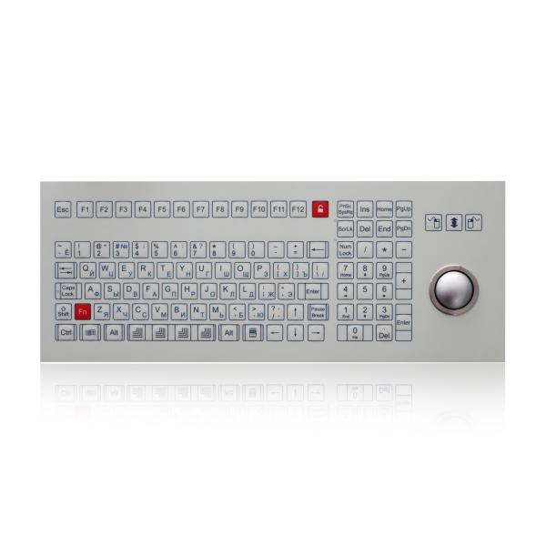 Quality IP65 Rugged Industrial Keyboard Trackball Omron Switch Membrane Waterproof Keyboard for sale