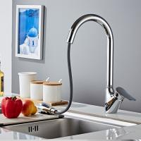 Quality Brushed Stainless Steel Pull Out Kitchen Tap High Arc Kitchen Faucet for sale