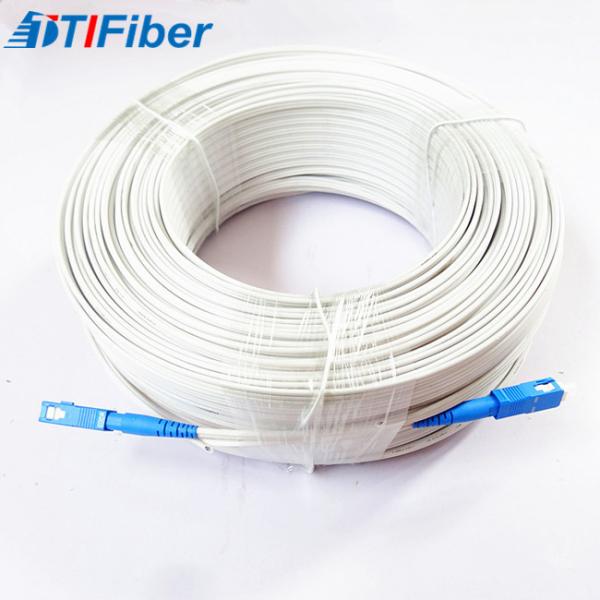 Quality Indoor FTTH Drop Cable Fiber Optic Patch Cord Singlemode With SC LC ST FC for sale