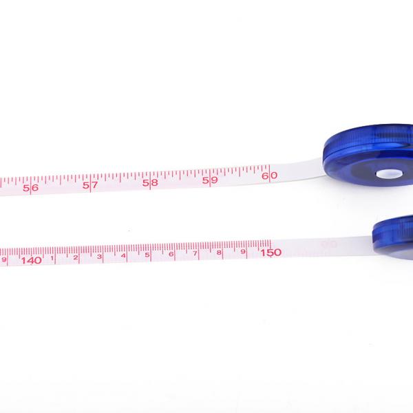 Quality Blue Semi Transparent Custom Logo Tape Measure Circular shape OEM ODM for sale