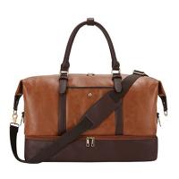 China PU Leather Weekender Bag , Travel Duffel Bags With Shoe And Laptop Compartment factory