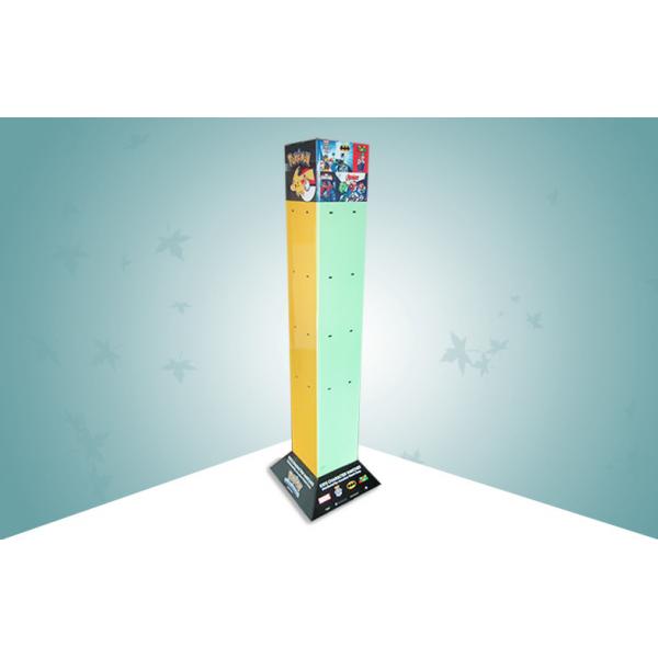 Quality Four Face Show Rotating Cardboard Display Stands With Plastic Hook for sale