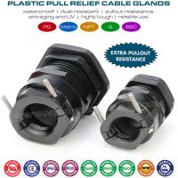 Quality PG & Metric Plastic IP68 Cable Glands Black RAL9005 with Extra Metal Clamp for sale