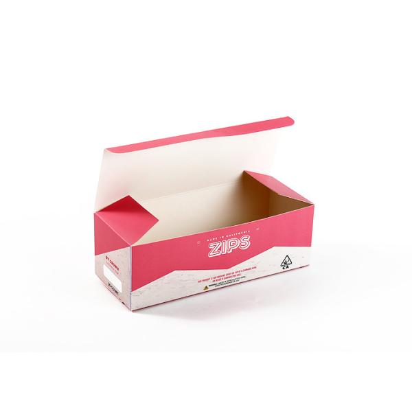 Quality Custom Logo Foldable Decorative Boxes Full Color Pink Paper Box For Zips for sale