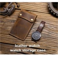 China CROSS-BORDER RETRO CRAZY HORSE LEATHER WATCH BAG CONVENIENT CREATIVE LEATHER WATCH STORAGE HOLSTER factory