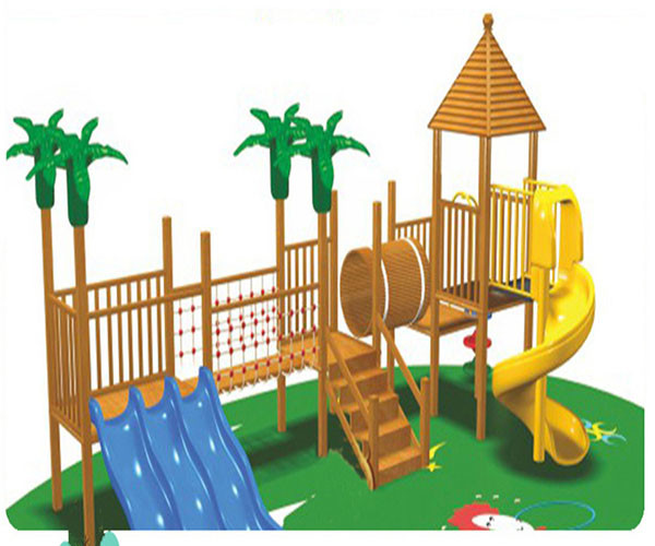 Quality Adventure Childrens Wooden Outdoor Play Equipment Staticproof Skidproof for sale