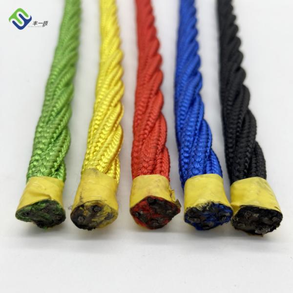 Quality Core Wire Playground Combination Rope Polyester 4 Strand 16mm for sale