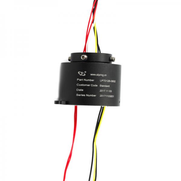 Quality 12.7mm Hole Dimeter Electrical Slip Ring with 2A in 6 Circuits 380VAC Voltage for sale
