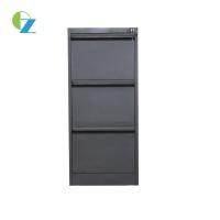 China Goose Neck Handle Steel 3 Drawer Document Storage Cabinet With Lock Key factory