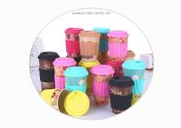 China Creative Bamboo Fibre Coffee Cup , Personality Anti Scalding Mug With Silicone Sleeve / Lid factory