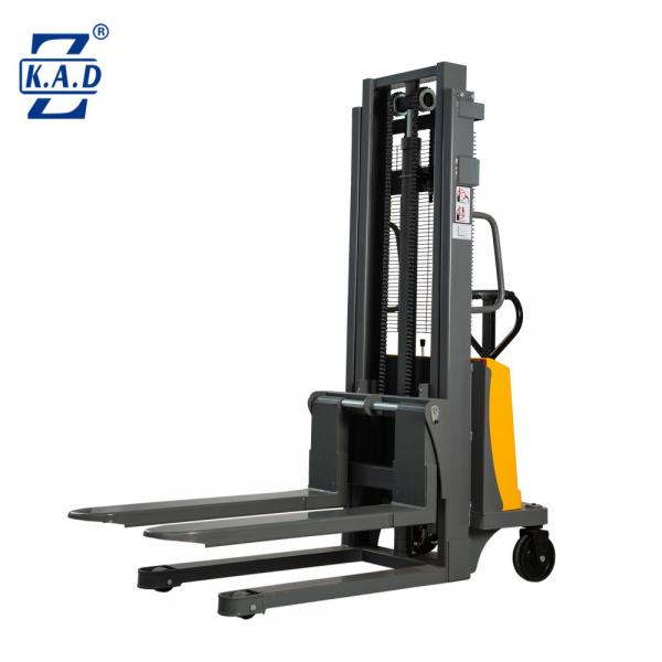 Quality Standing 1500kg Automatic High Lift Semi Electric Pallet Stacker for sale
