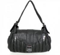 China Women Style Dark Gray Leather Handcrafted Shoulder Bag Handbag #2216 factory