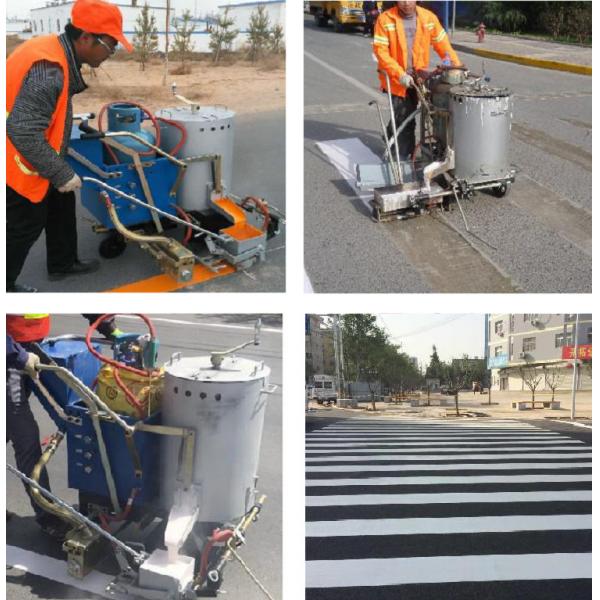 Quality Hand Pushing Parking Line Striper Street Striping Machine 1.2-3mm Adjustment for sale