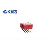 China 25mA 3 Position Dip Switch , 6 Pin Dip Switch PBT Plastic Base 5,000 Cycles factory