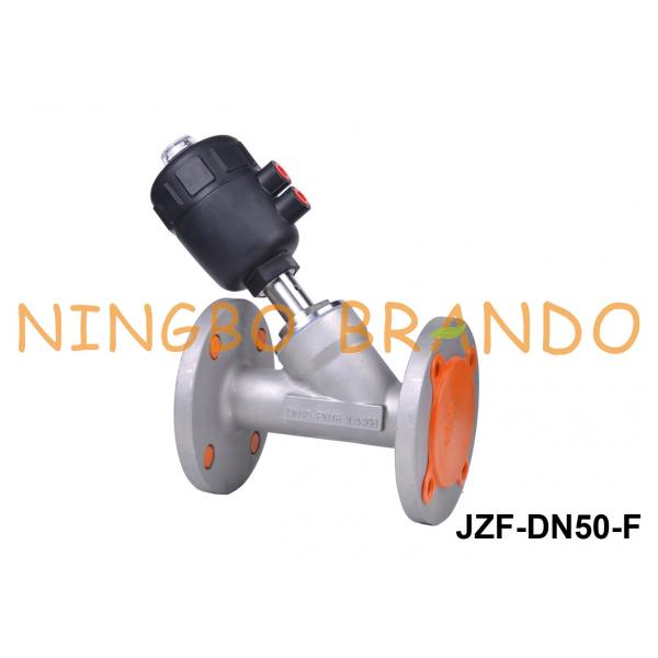 Quality DN50 2'' Flanged Air Actuated Angle Seat Piston Valve Pneumatic for sale