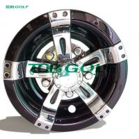 Quality Universal Golf Cart Wheel Covers Golf Cart 8" Vegas Chrome 1 Year Warranty for sale