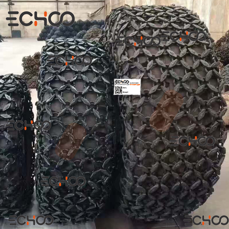 China 23.5-25 Protection Chains Wheel Loader Tire Chains From Manufacturer ECHOO New Items factory