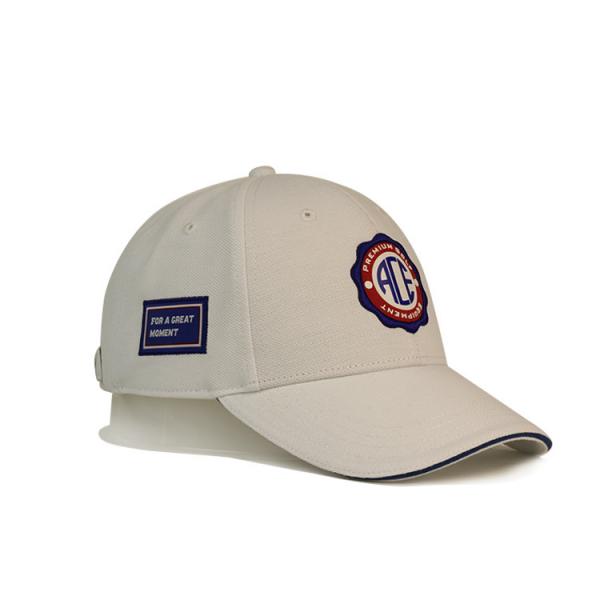 Quality Kids 55cm 6 Panel Baseball Caps With Custom Logo Rubber Patch for sale