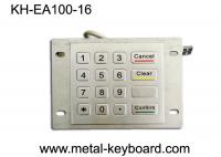 China USB Port Industrial SS Metal Keypad / stainless steel keypad 16 Flat Key factory