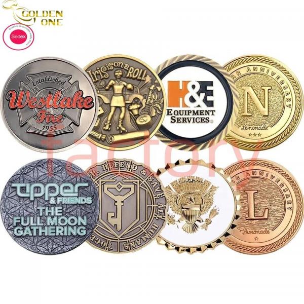 Quality Commemorative Metal Challenge Coins Complete 3D Casting Printing For Business for sale