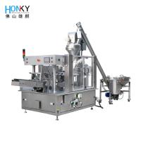 China Multi Function Rotary Starch Juice Detergent Washing Doypack Premade Powder Spout Pouch Bag Packing Machine factory