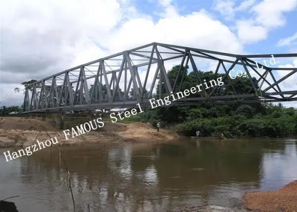 Quality Portable Railroad Steel Truss Bridge Temporary Simple Structure Supporting Light Gray for sale