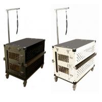 China 40in \ Aluminum Dog Box Collapsible Heavy Duty Dog Crate With Grooming Arm factory