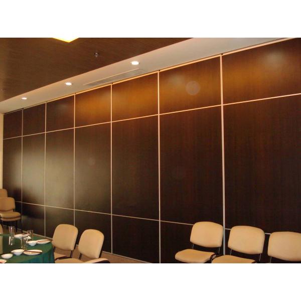 Quality Soundproof Material Wooden Foldable Partition Wall / Aluminium Frame Sliding for sale