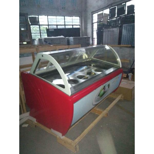 Quality Small Glass Chest Showcase Low Power Consumption , Nestle Ice Cream Freezer for sale