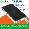 China Handy Mini DLP Slim Projector With HDMI USB MHL DLNA Wifi Display LED Lamp Pocket Beamer factory
