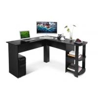 China Modern Wooden Computer Table Laptop Notebook Desk Bookshelf with Storage for Home Workstation factory