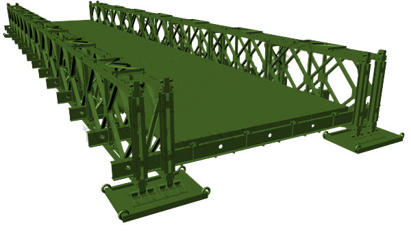 Quality 200 Type Prefabricated Steel Bailey Bridge With Galvanized Or Painted Surface for sale