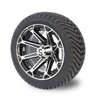 Quality 12 Inch Machined Black Wheel And 215/35-12 Tire Assembly No Lift Required for sale