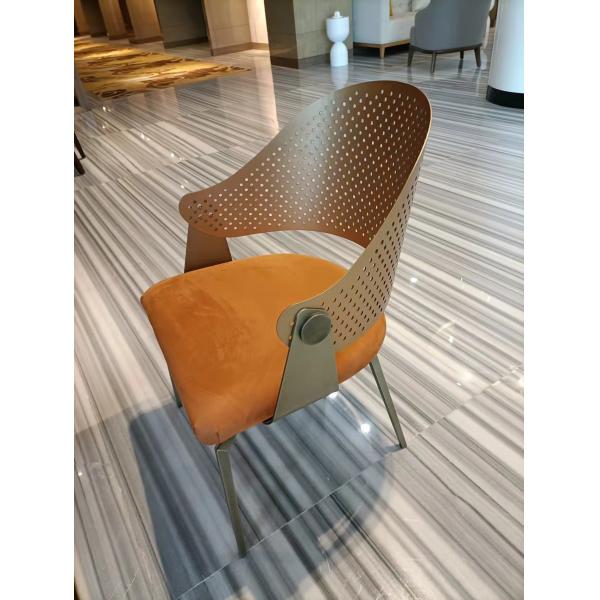 Quality Golden SS Frame Fabric Upholstery Hotel Restaurant Furniture  Hotel Dining Room Chairs for sale
