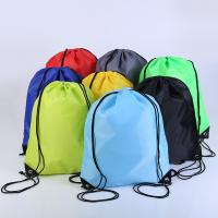 China Bags backpacks Polyester bag with drawstring/duffle closure wholesale promotional use logo printed bags factory