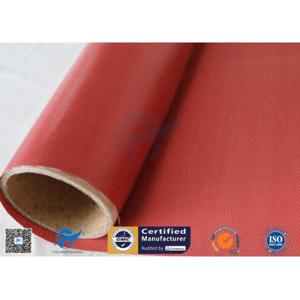 Quality Removable Insulation Jacket 0.45mm Red Color 510g Silicone Coated Fiberglass Fabric for sale