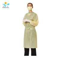 China YIHE CE Disposable Isolation Gown , PP SMS Blue Isolation Gowns factory