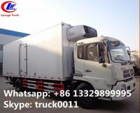 China 15tons refrigerator van truck with US Brand Carrier freezer for sale, 10-15tons cold room truck for frozen seafood factory