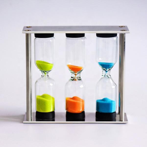 Quality Tea Sand Timer Hourglass Luxury Style Classic 3 In 1 Sand Timer Clock for sale