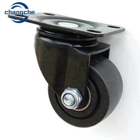 Quality Flat Plate Threaded Industrial Caster Wheels 2 Inch For Forklift Truck for sale
