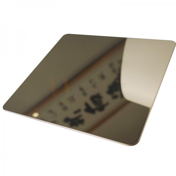 Quality AISI 201 304 316 Champagne Gold Stainless Steel Sheet With Super Mirror Finish for sale