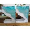 China Ocean Theme Customized Size Transparent Decoration Blue Resin Display Props factory