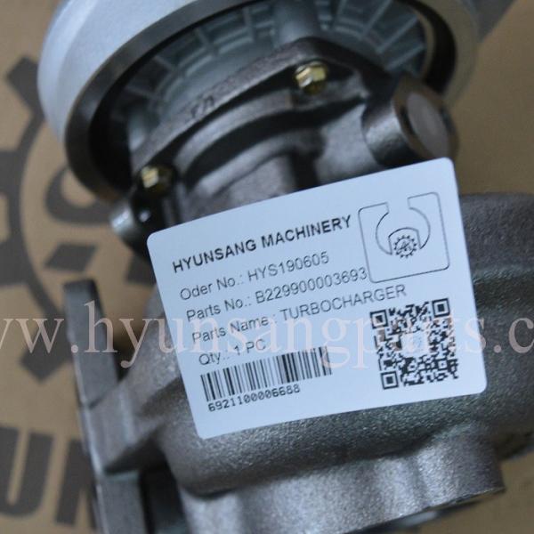 Quality B2299000037 B22990003693 Sany Turbocharger B229900003693 B220299000222 B229900001980 B229900003148 60022883 60002616 for sale