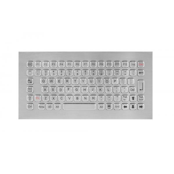 Quality Vandal Proof Rugged Panel Mount Keyboard , Stainless Steel Keyboard for Self Service Kiosk for sale
