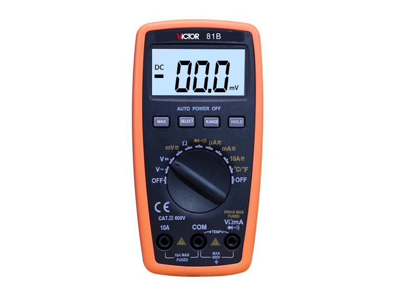 China Small Type VICTOR Digital Multimeter Resistance Capacitance Frequency Temperature factory